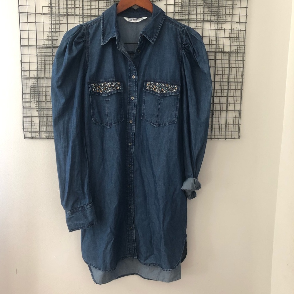 Zara denim dress size small
